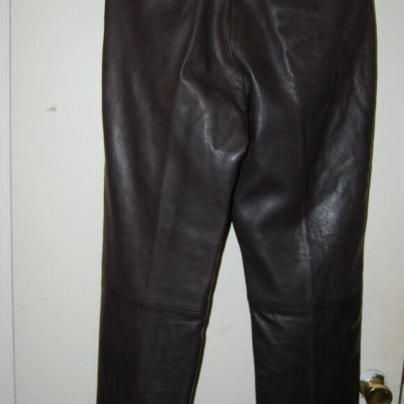 EU 50 🔥 GUCCI by TOM FORD Men's Black Leather Biker Pants Trousers ITALY - Picture 8 of 16